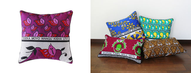 カンガのクッションカバー