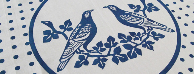 鳥柄・ファブリック