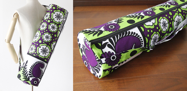 紫のヨガバッグ