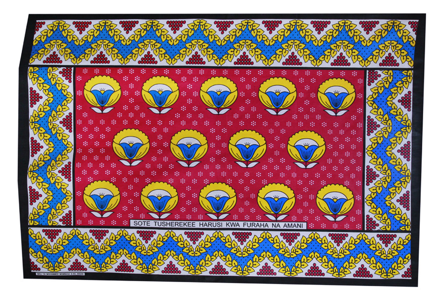 アフリカ布_レッド