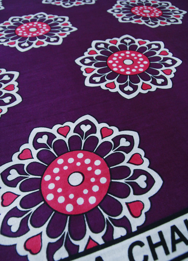 アフリカ布_ブルー