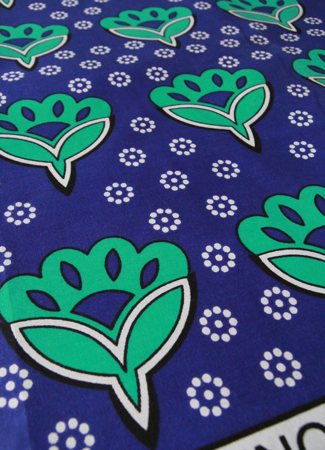 アフリカ布_ブルー