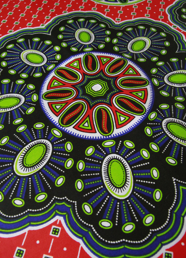 アフリカ布_ブルー