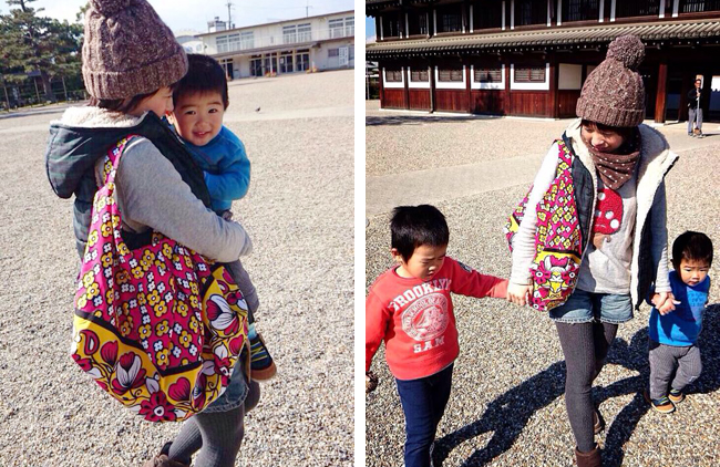 アフリカ布　アフリカ雑貨　カボチャバッグ