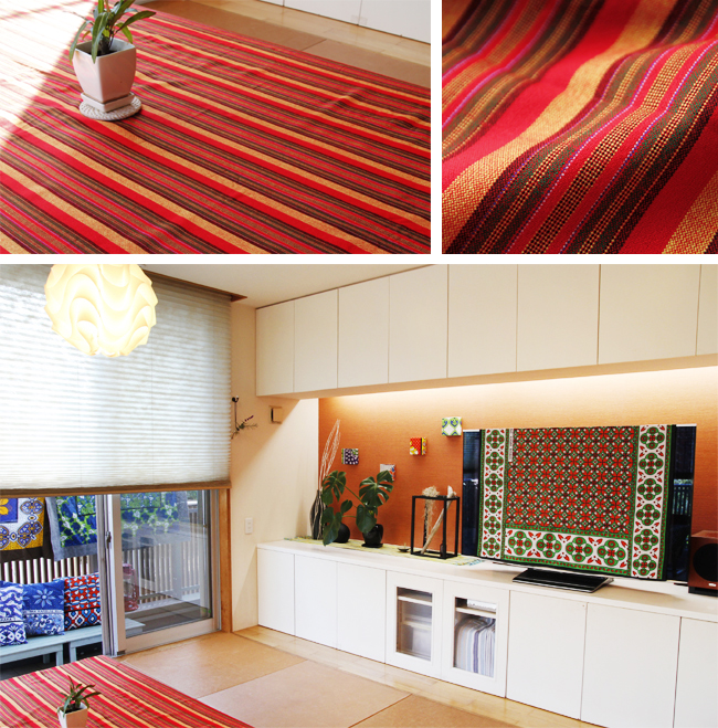 マサイのテーブルクロスとテレビカバー