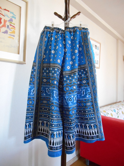 アフリカ布カンガのフレアパンツ