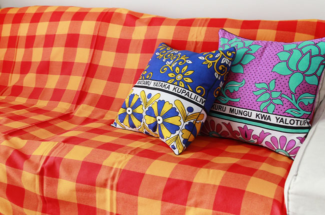 ソファーにかける布