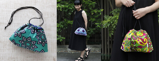 巾着ショルダーバッグ