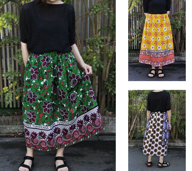 アフリカ布スカート