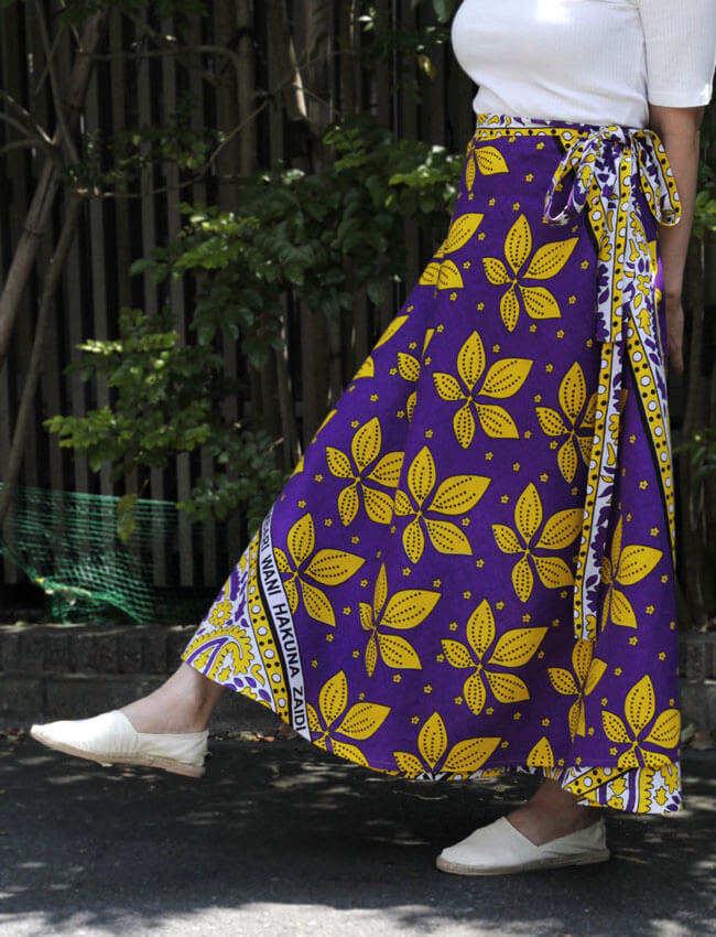 アフリカ布スカート_ロング